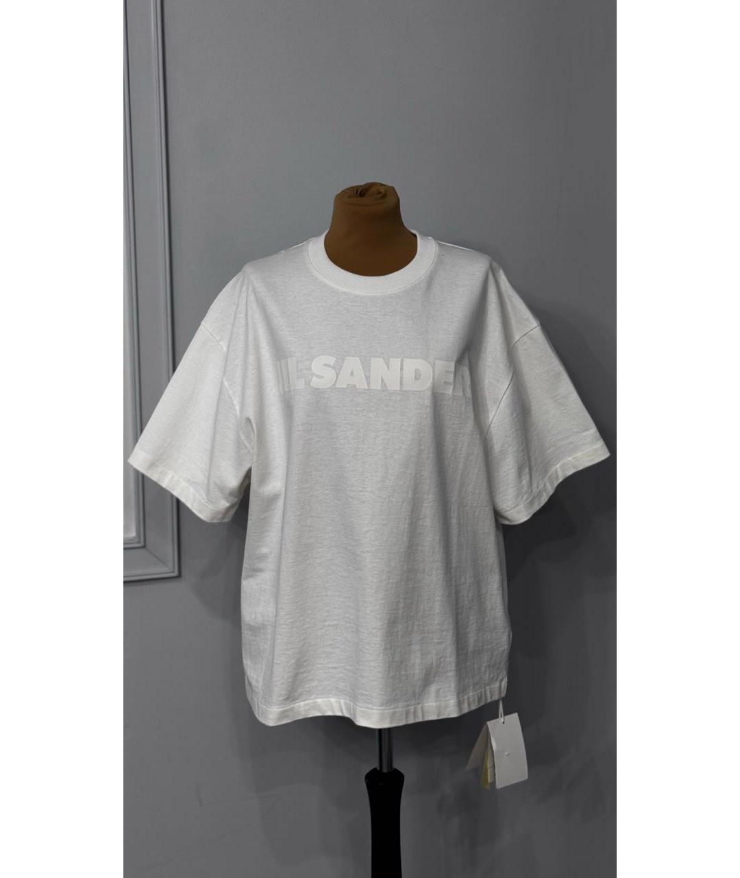 JIL SANDER Белая хлопковая футболка, фото 6