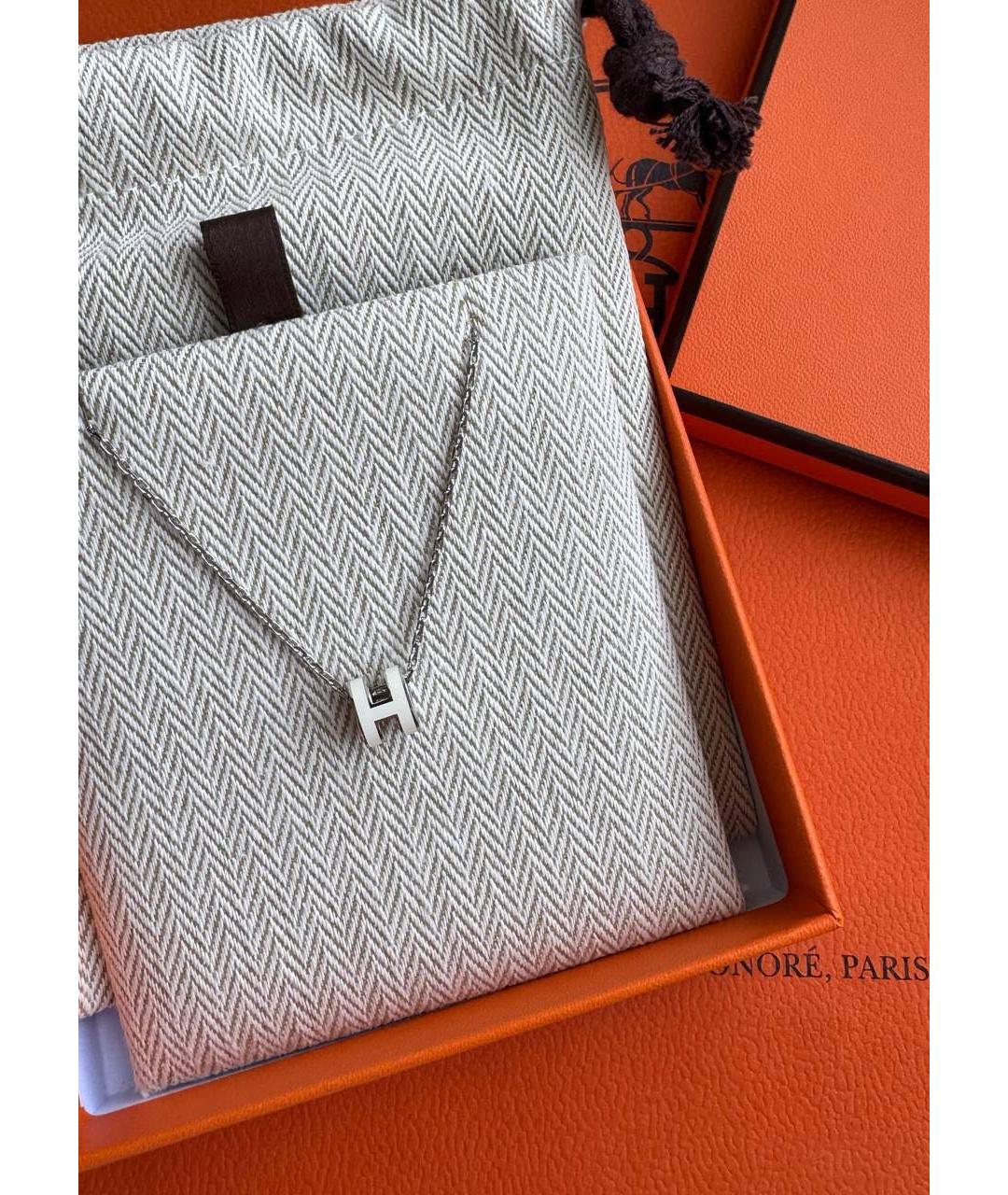 HERMES Белый кулон, фото 3