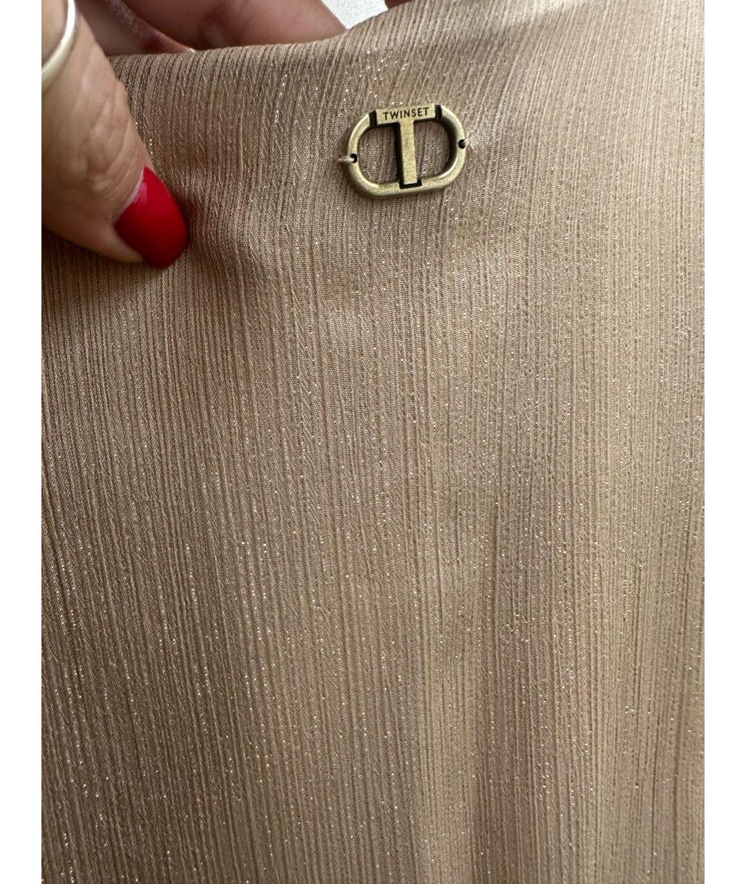 TWIN-SET Бежевый полиэстеровый комбинезон, фото 4