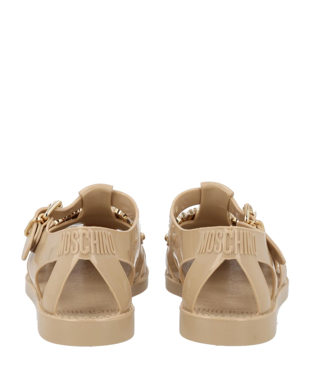 MOSCHINO Бежевые сандалии, фото 4