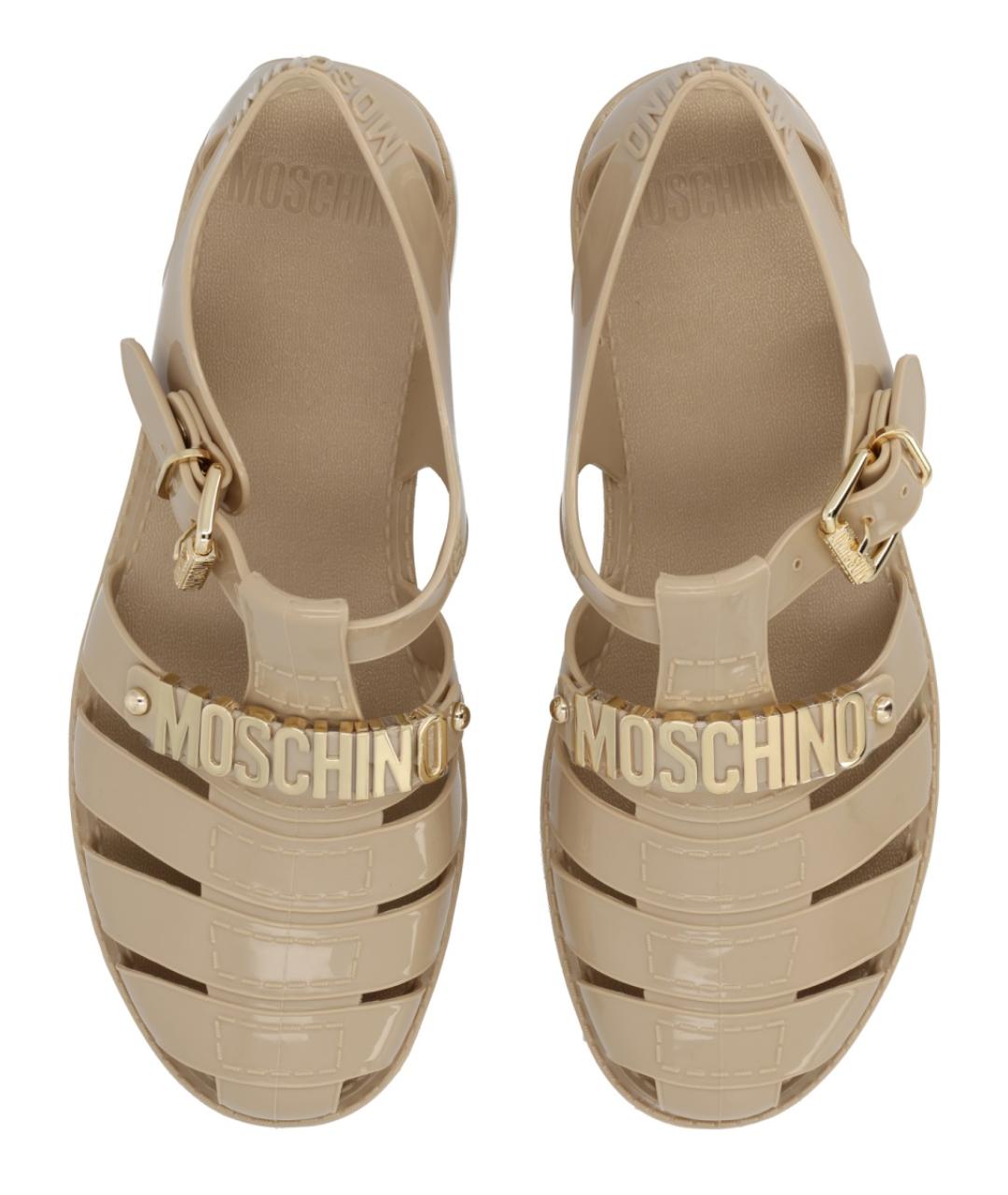 MOSCHINO Бежевые сандалии, фото 5