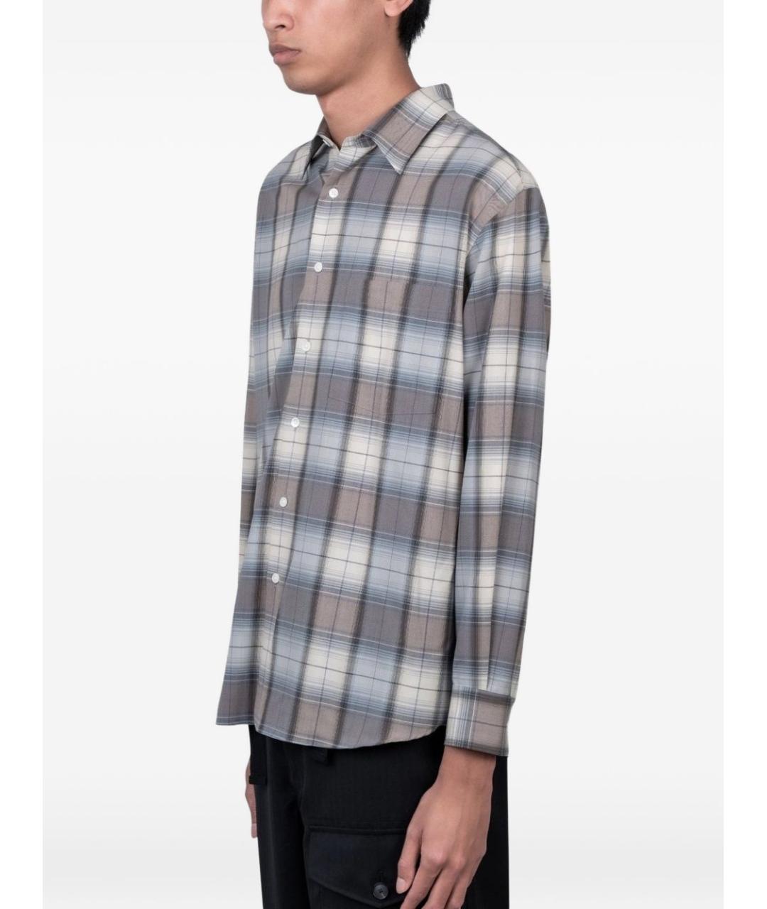 AURALEE Мульти шерстяная кэжуал рубашка, фото 3
