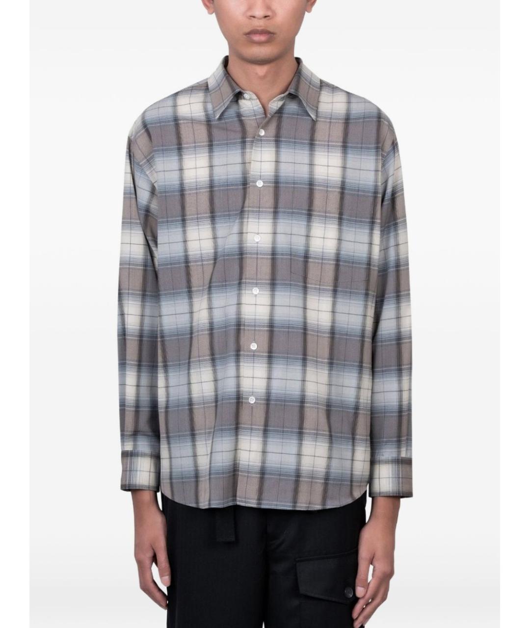 AURALEE Мульти шерстяная кэжуал рубашка, фото 5