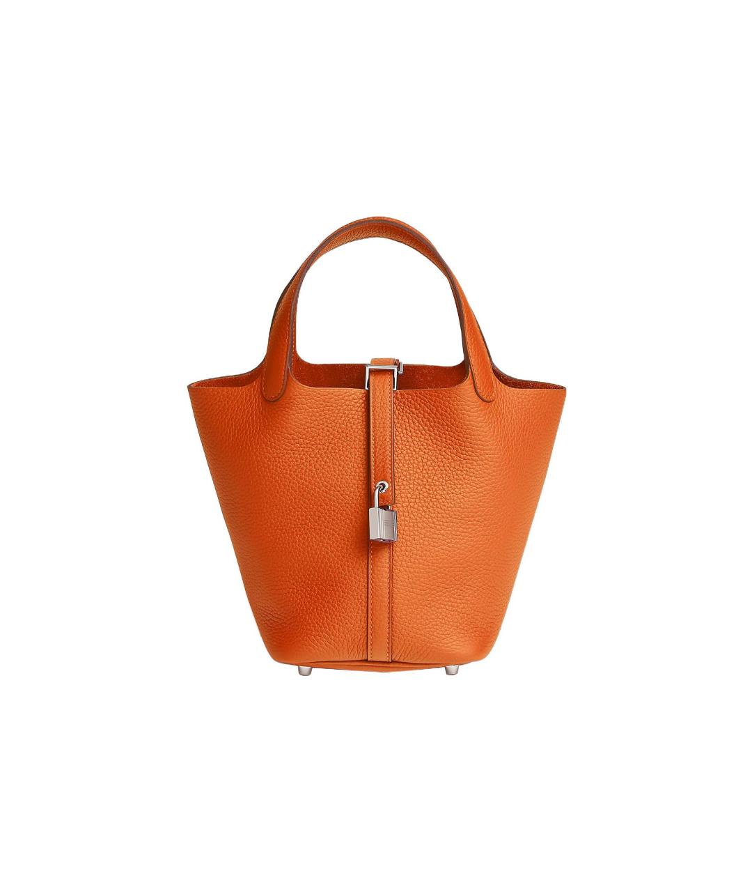 HERMES Оранжевая кожаная сумка через плечо, фото 6