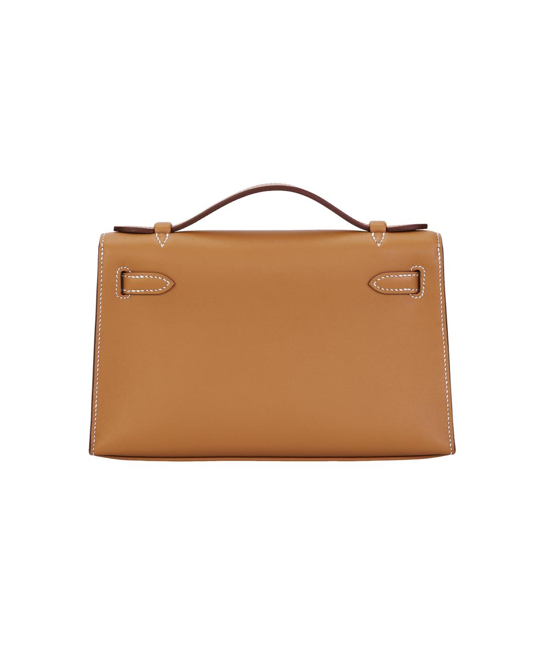 HERMES Коричневая кожаная сумка через плечо, фото 5