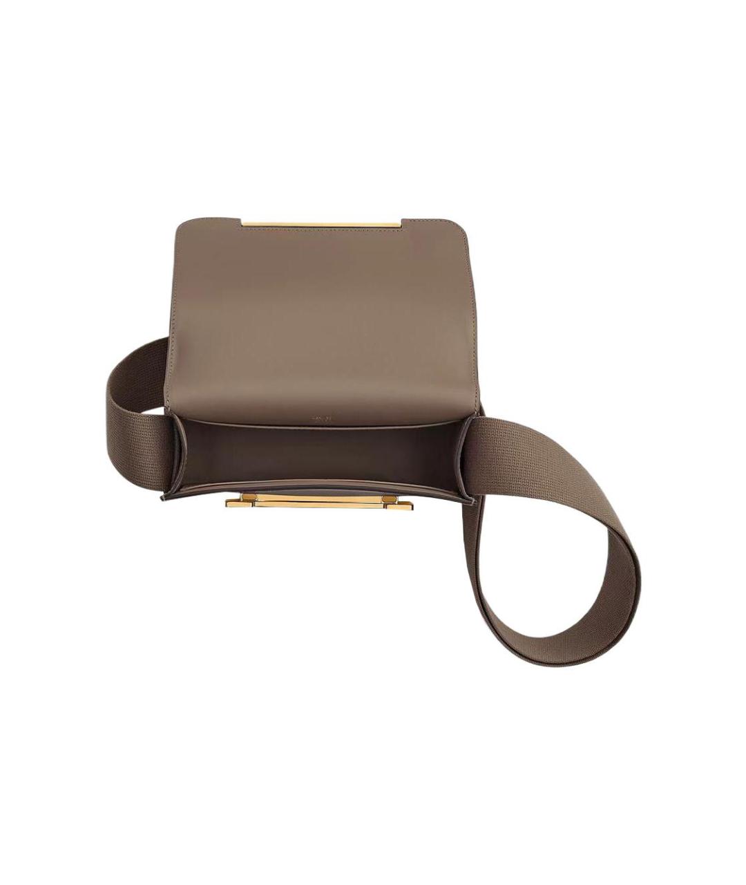 HERMES Серая кожаная сумка через плечо, фото 3