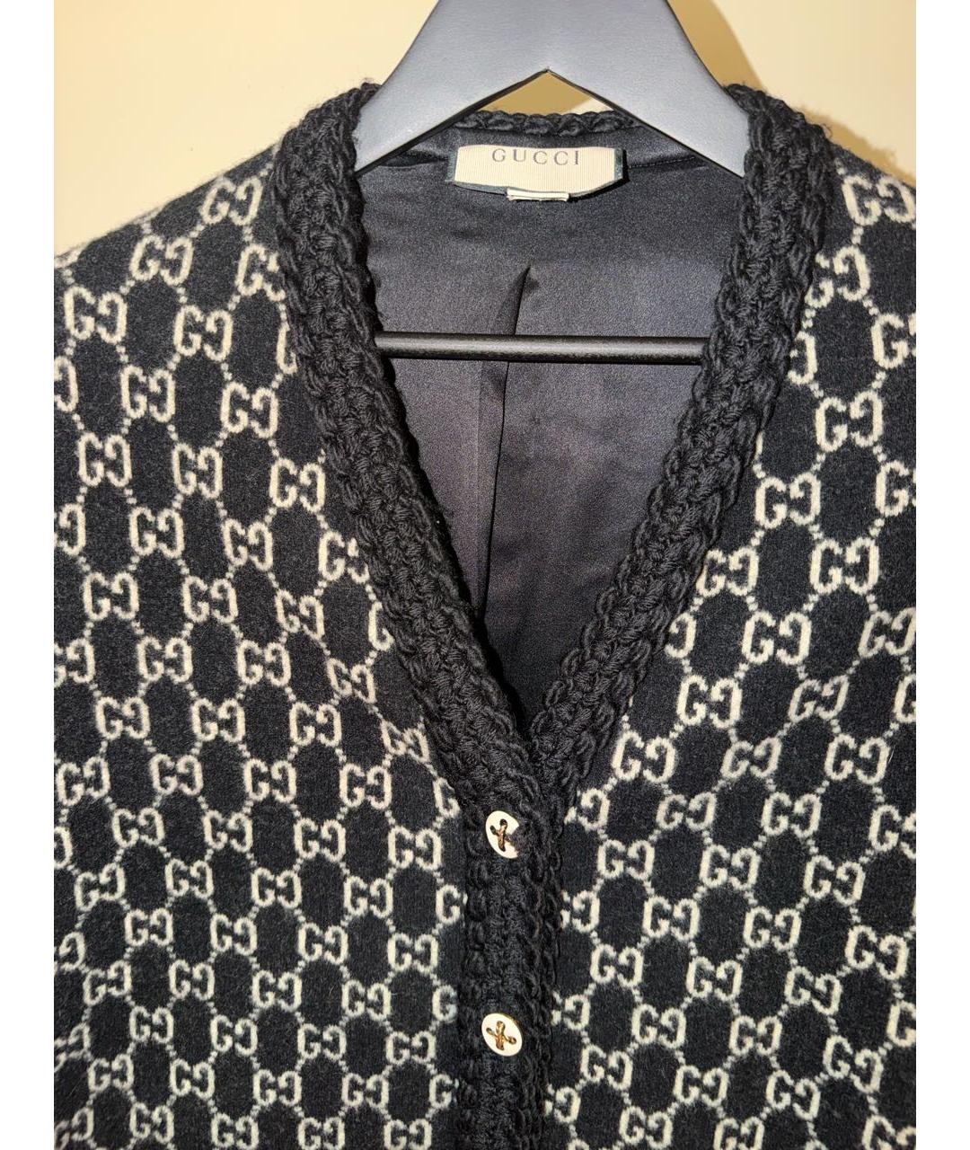 GUCCI Черный шерстяной кардиган, фото 3