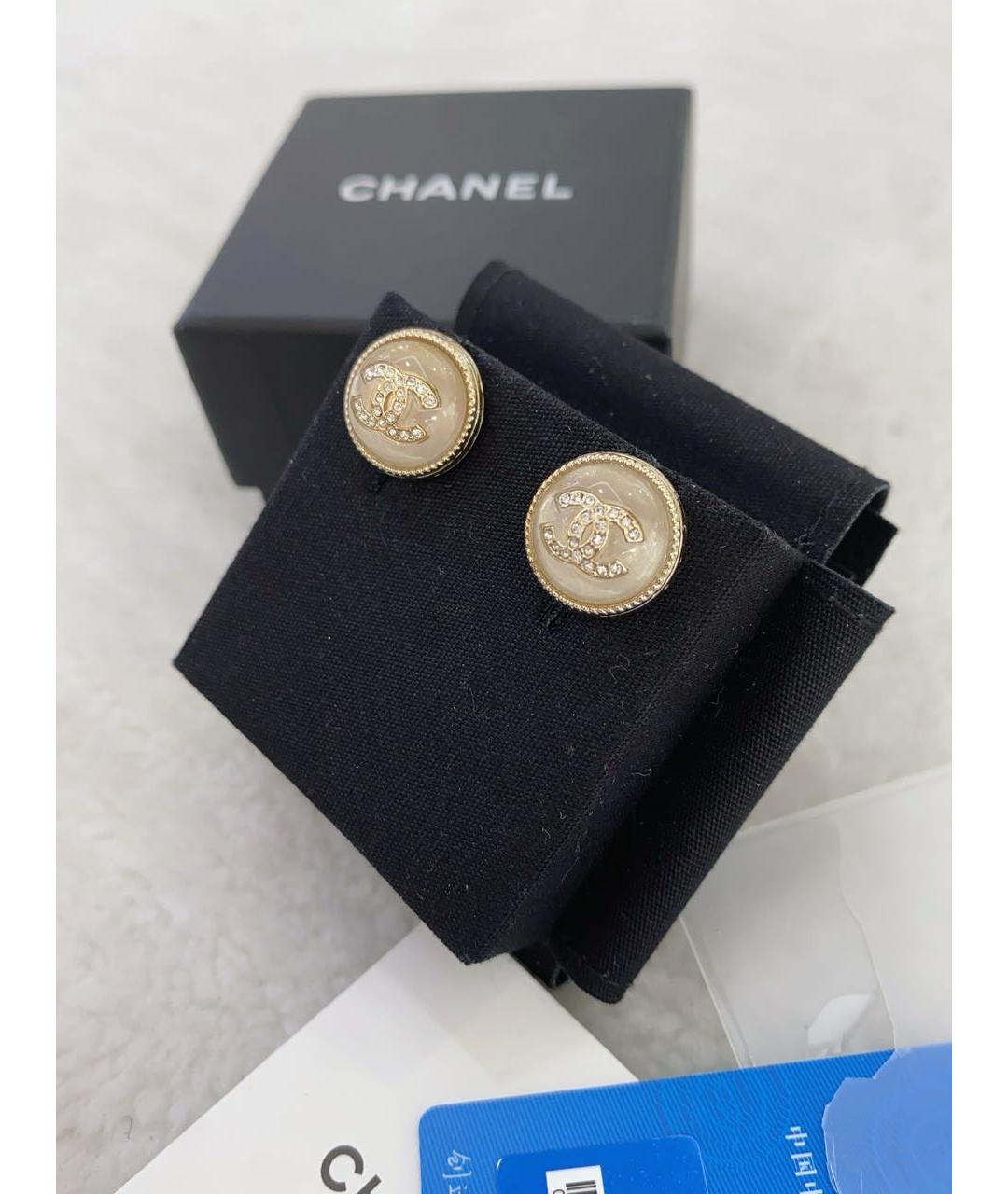 CHANEL Золотые серьги, фото 3