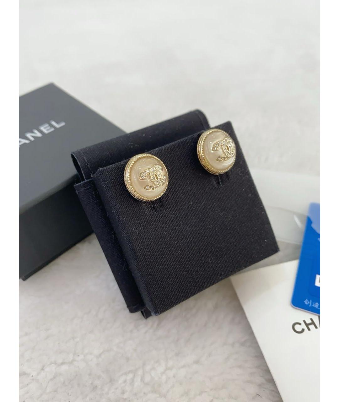 CHANEL Золотые серьги, фото 2