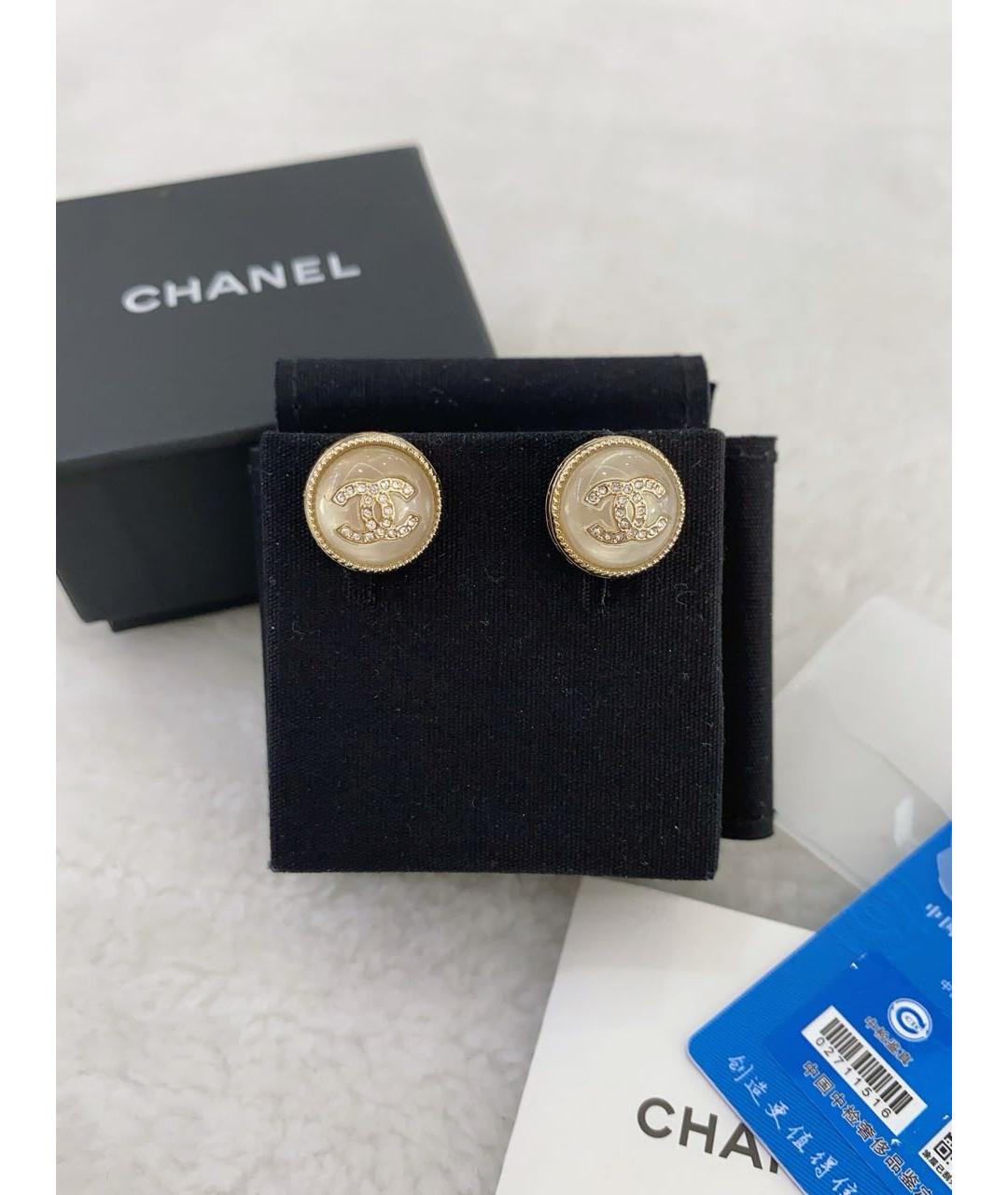 CHANEL Золотые серьги, фото 7