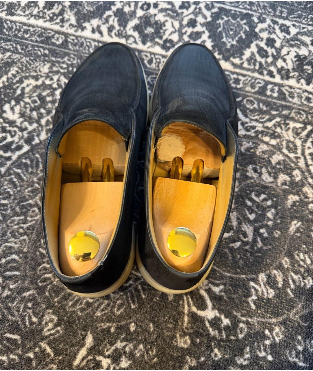 LORO PIANA Черные замшевые лоферы, фото 6