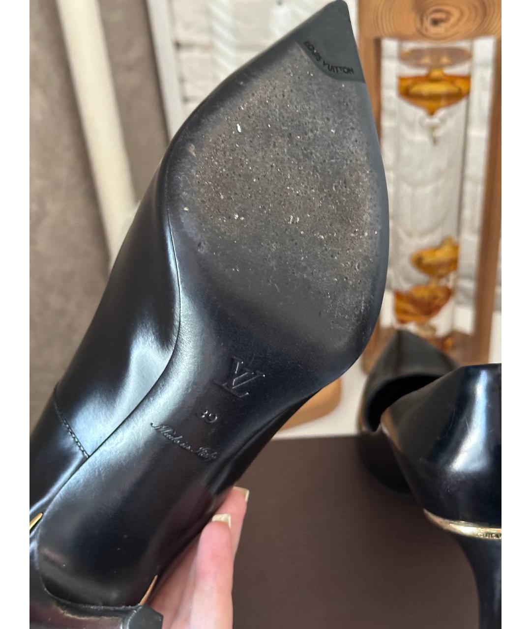 LOUIS VUITTON Черные кожаные туфли, фото 5