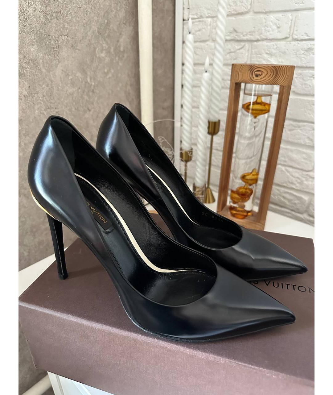 LOUIS VUITTON Черные кожаные туфли, фото 3