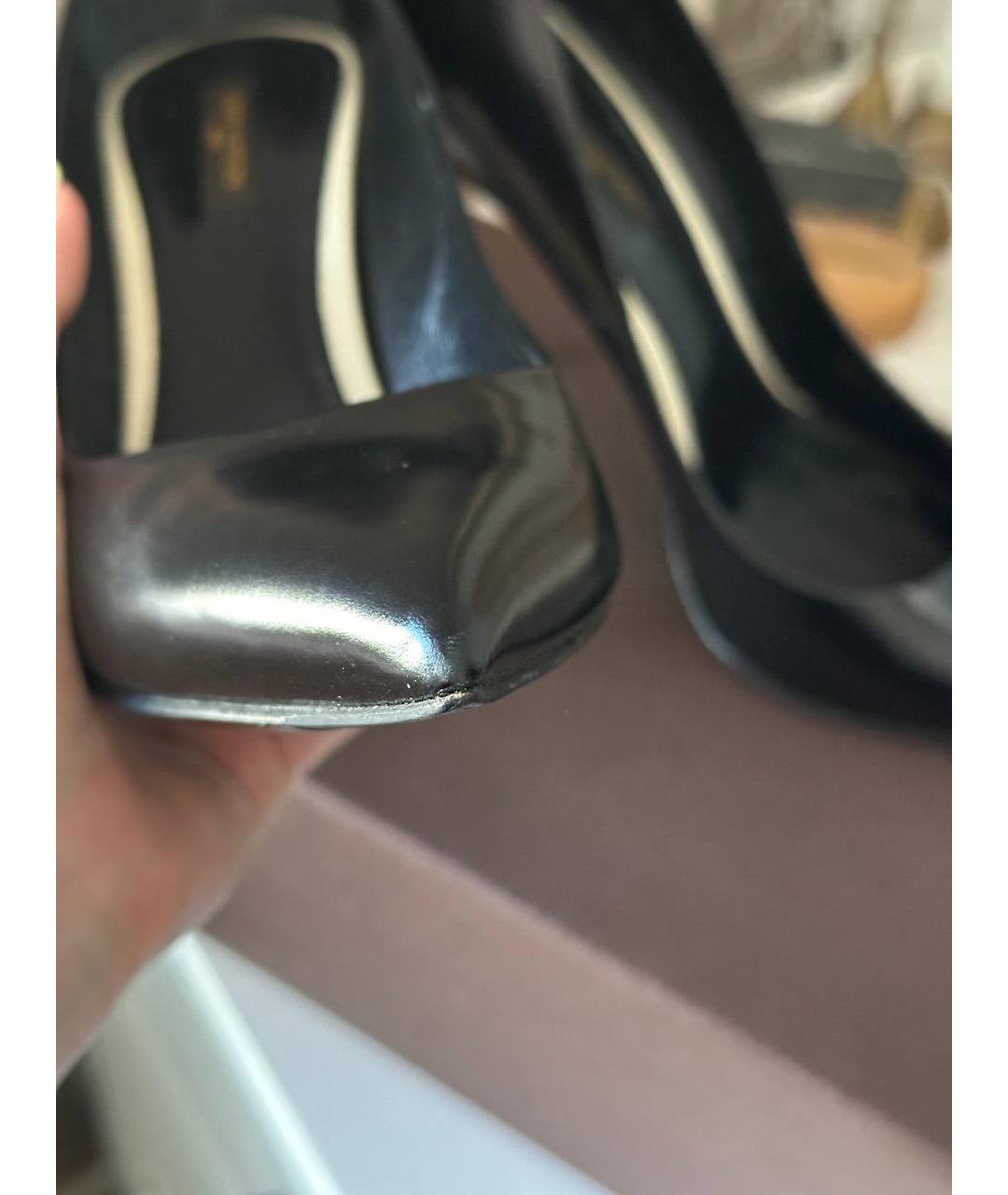 LOUIS VUITTON Черные кожаные туфли, фото 2