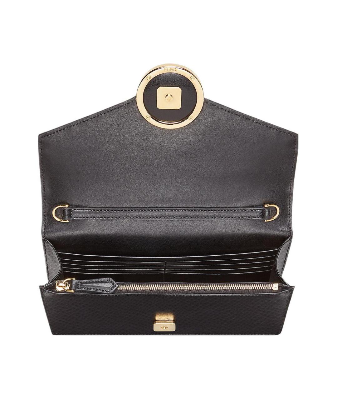 FENDI Коричневый кожаный кошелек, фото 4