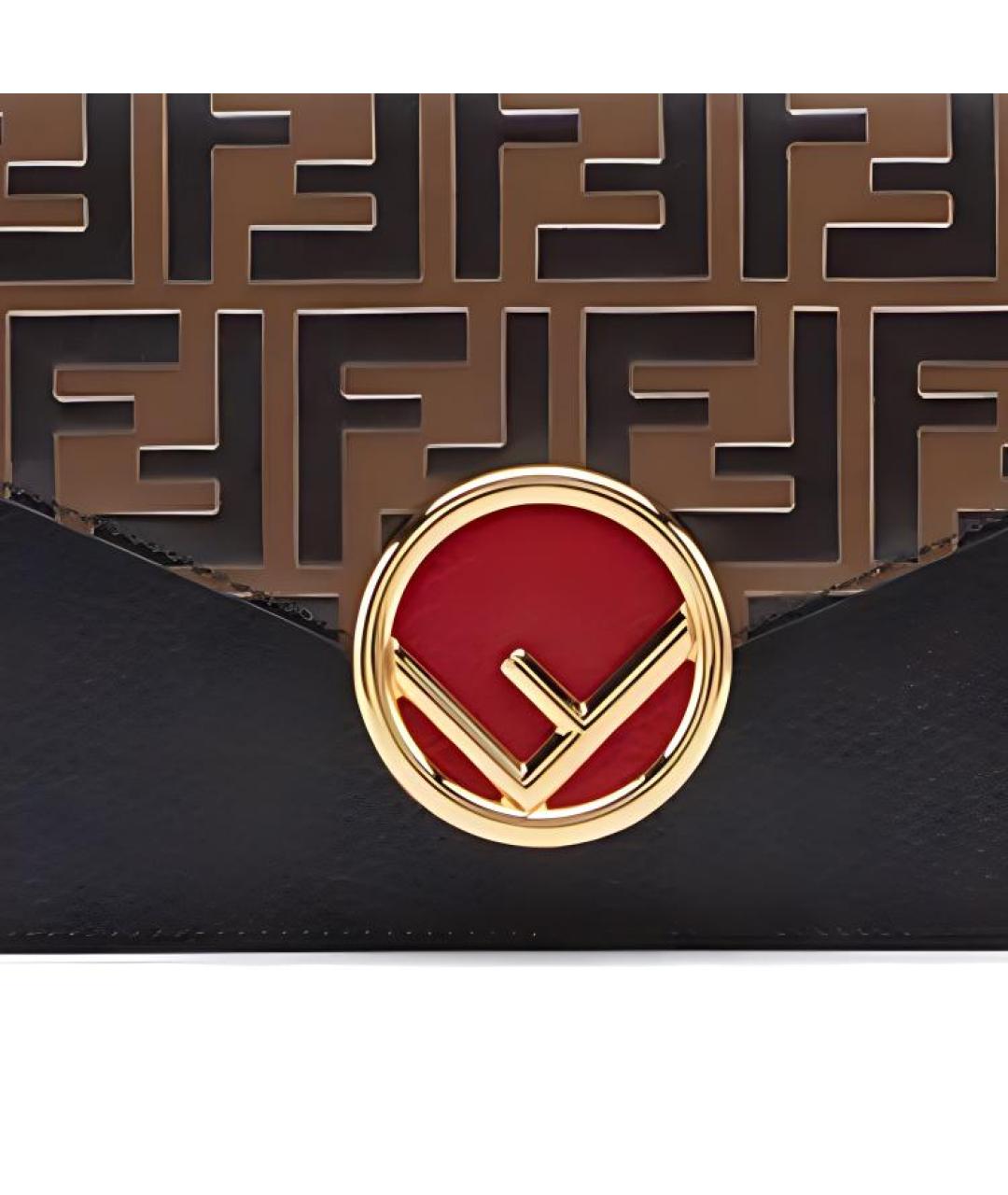 FENDI Коричневый кожаный кошелек, фото 5