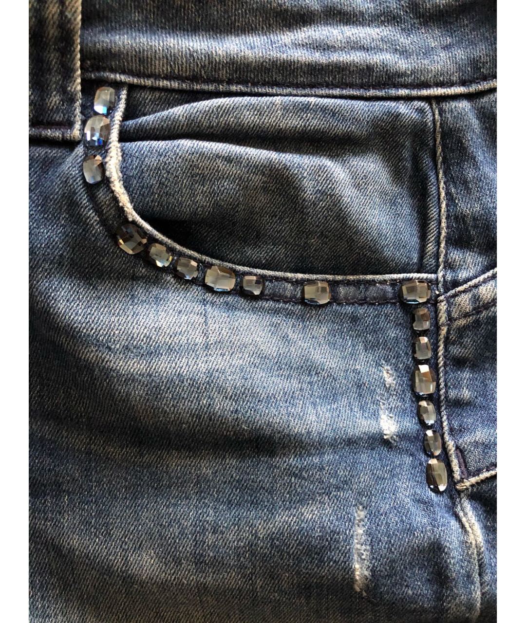 LIU JO Синие хлопко-эластановые джинсы слим, фото 6