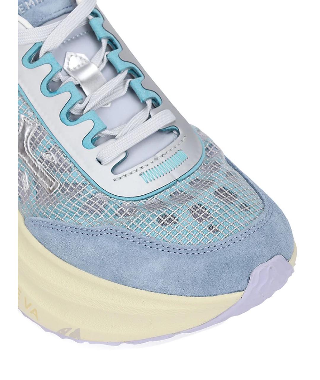 PREMIATA Голубые кожаные кроссовки, фото 2