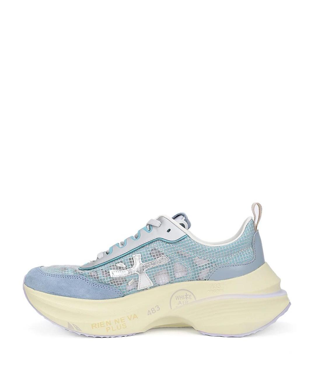PREMIATA Голубые кожаные кроссовки, фото 4