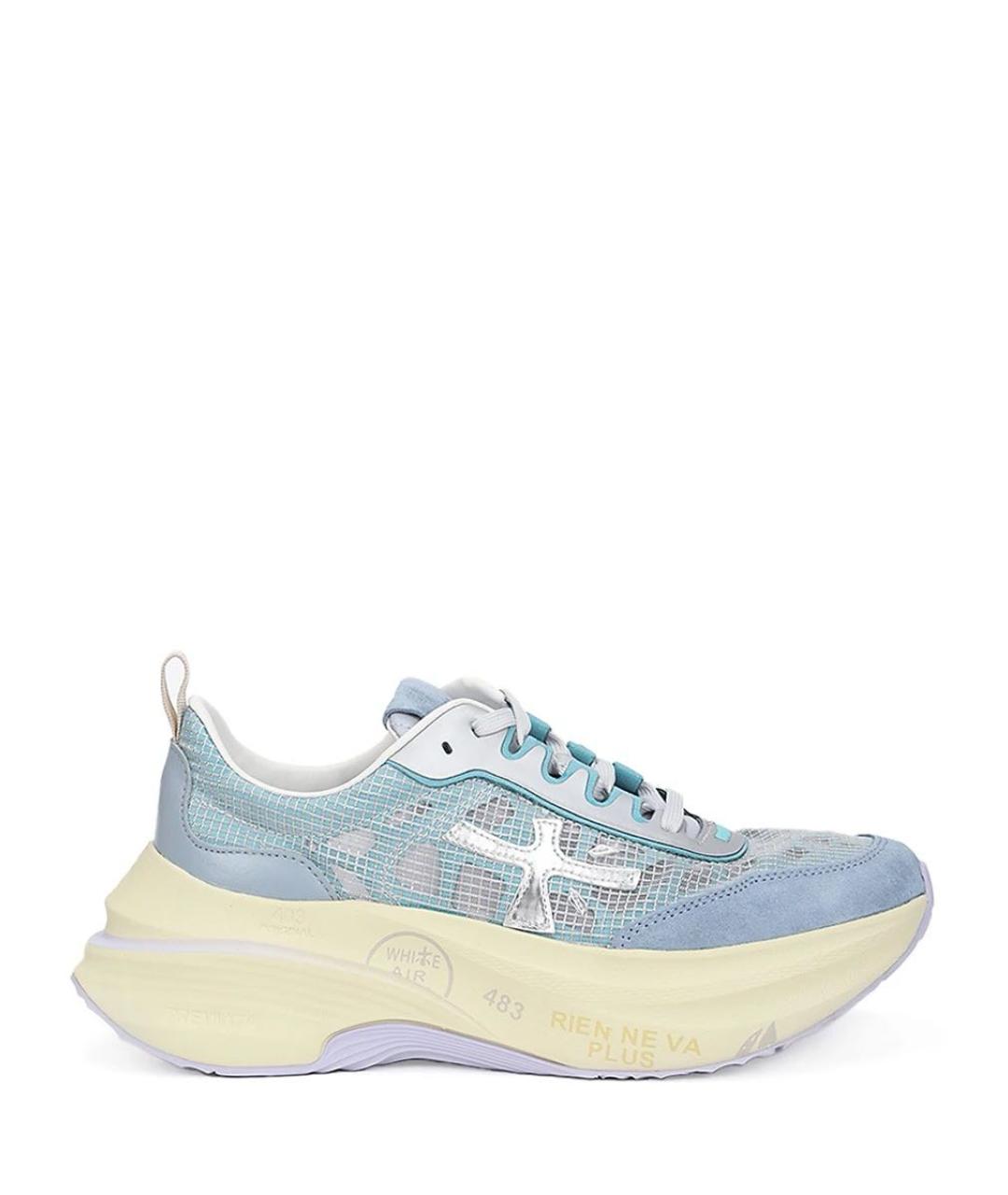 PREMIATA Голубые кожаные кроссовки, фото 1