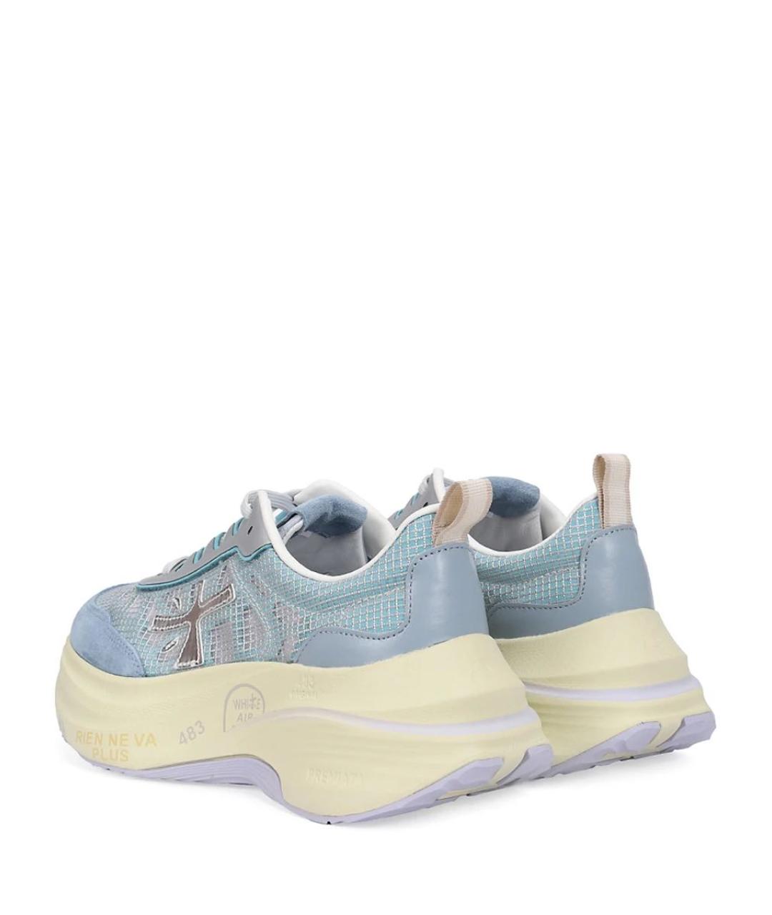 PREMIATA Голубые кожаные кроссовки, фото 5