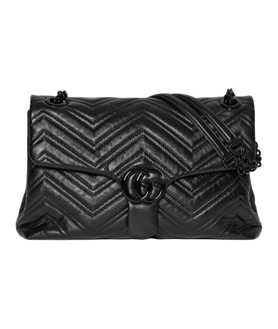 GUCCI Черная кожаная сумка через плечо, фото 1