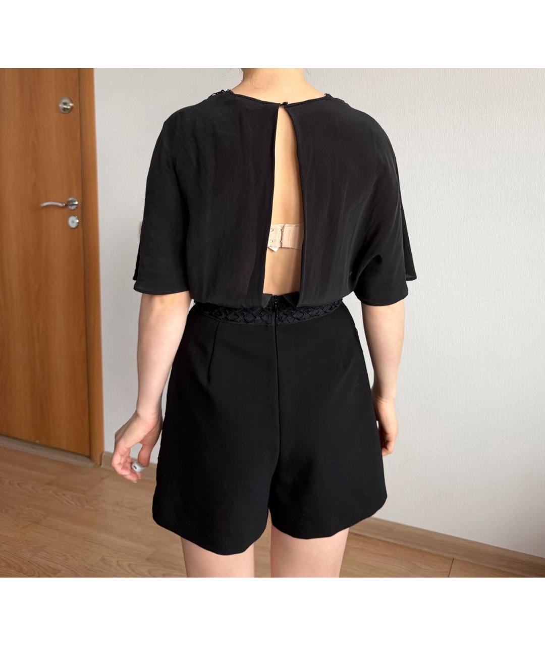 MAJE Черный шелковый комбинезон, фото 2