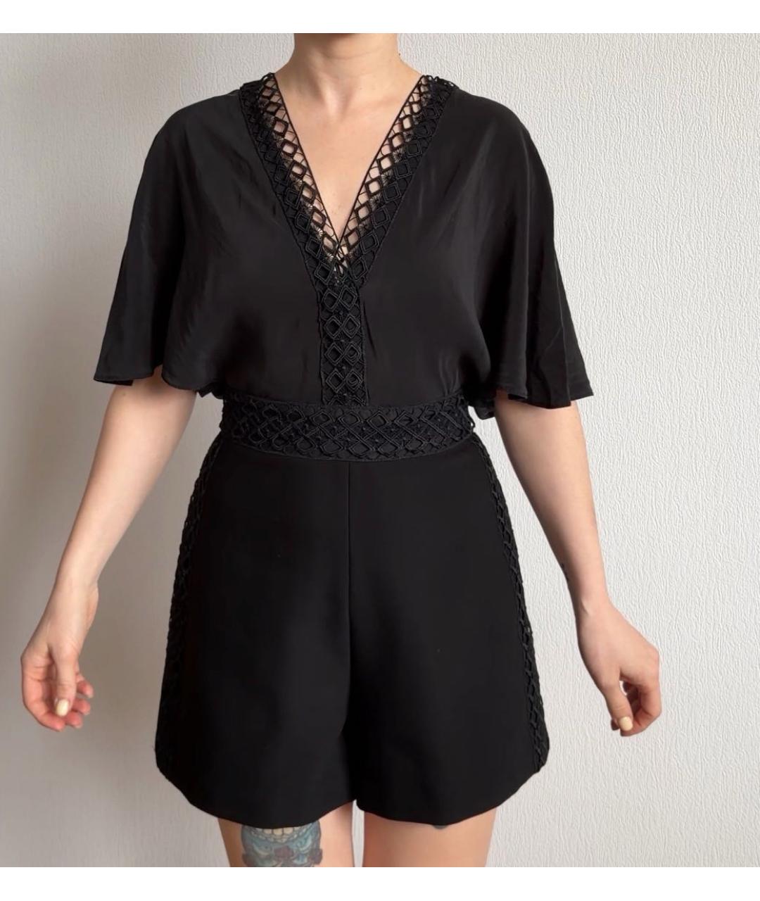 MAJE Черный шелковый комбинезон, фото 6