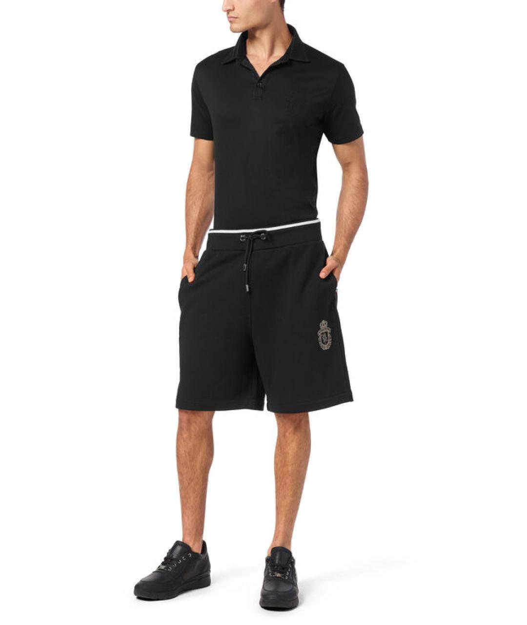 BILLIONAIRE Черные хлопковые шорты, фото 5