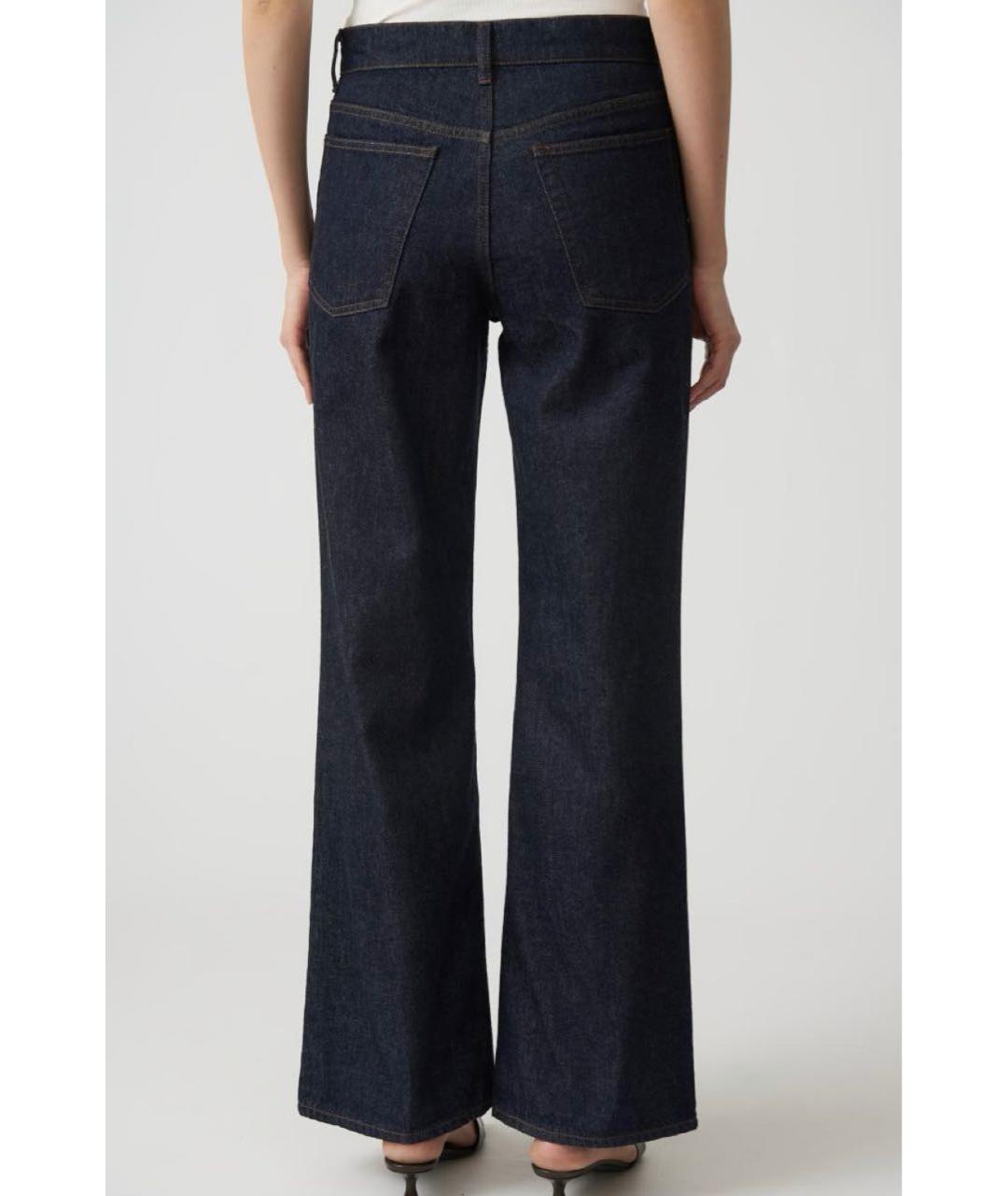 THE ROW Темно-синие хлопко-кашемировые прямые джинсы, фото 3