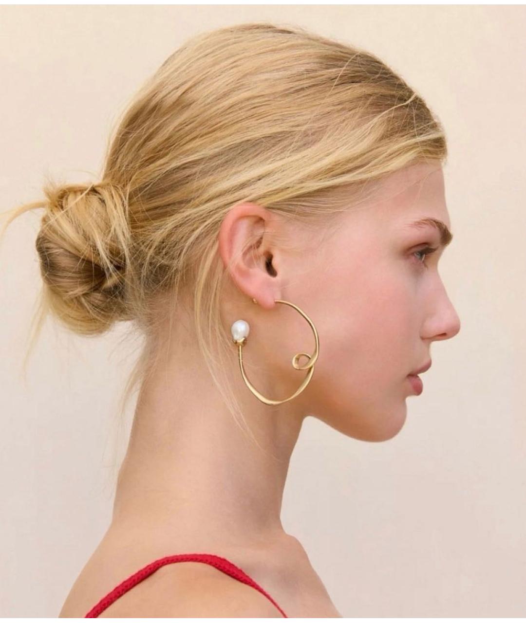 CULT GAIA Золотые металлические серьги, фото 2