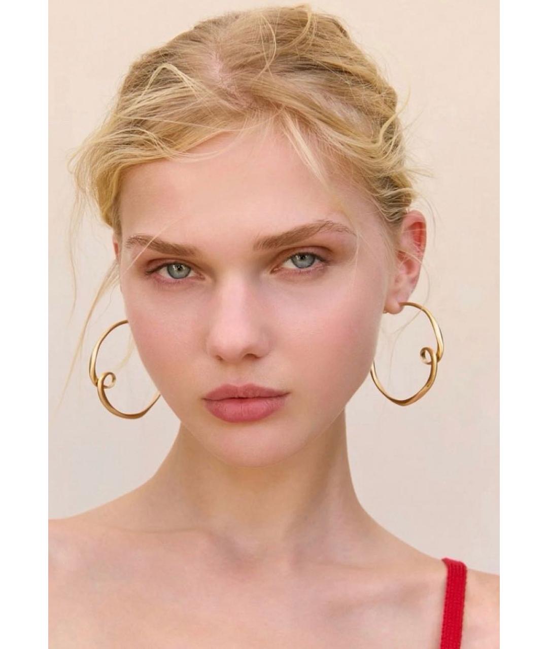 CULT GAIA Золотые металлические серьги, фото 3