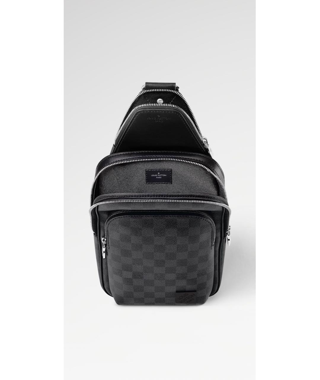 LOUIS VUITTON Антрацитовая сумка на плечо, фото 4