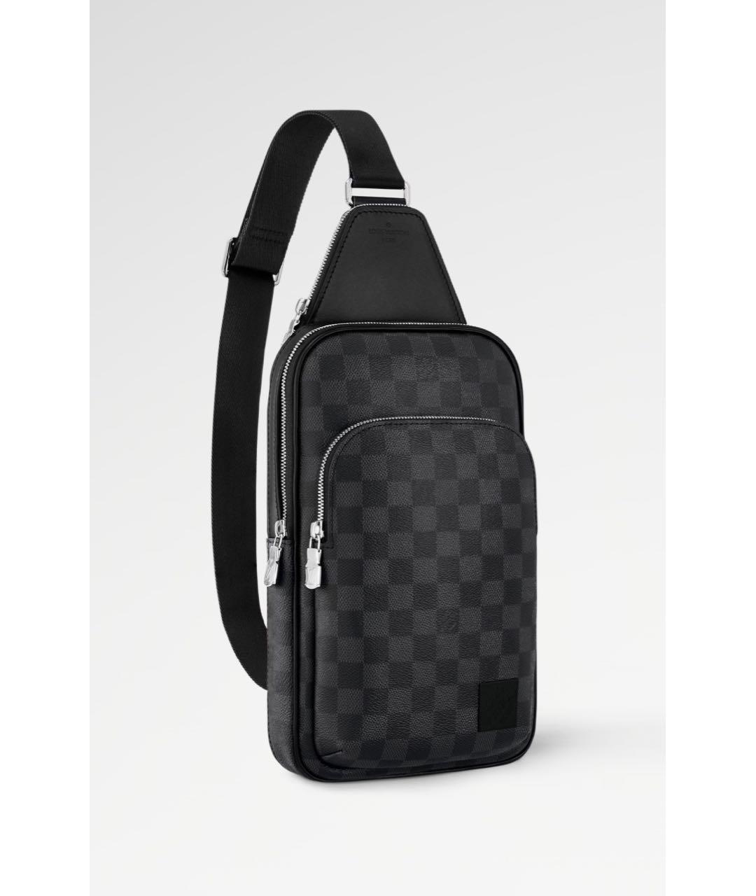 LOUIS VUITTON Антрацитовая сумка на плечо, фото 2
