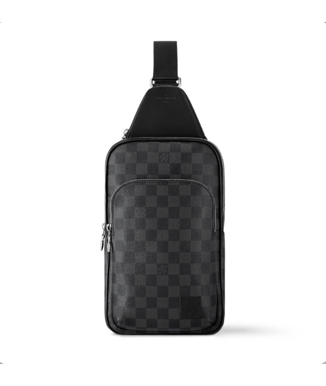 LOUIS VUITTON Антрацитовая сумка на плечо, фото 9