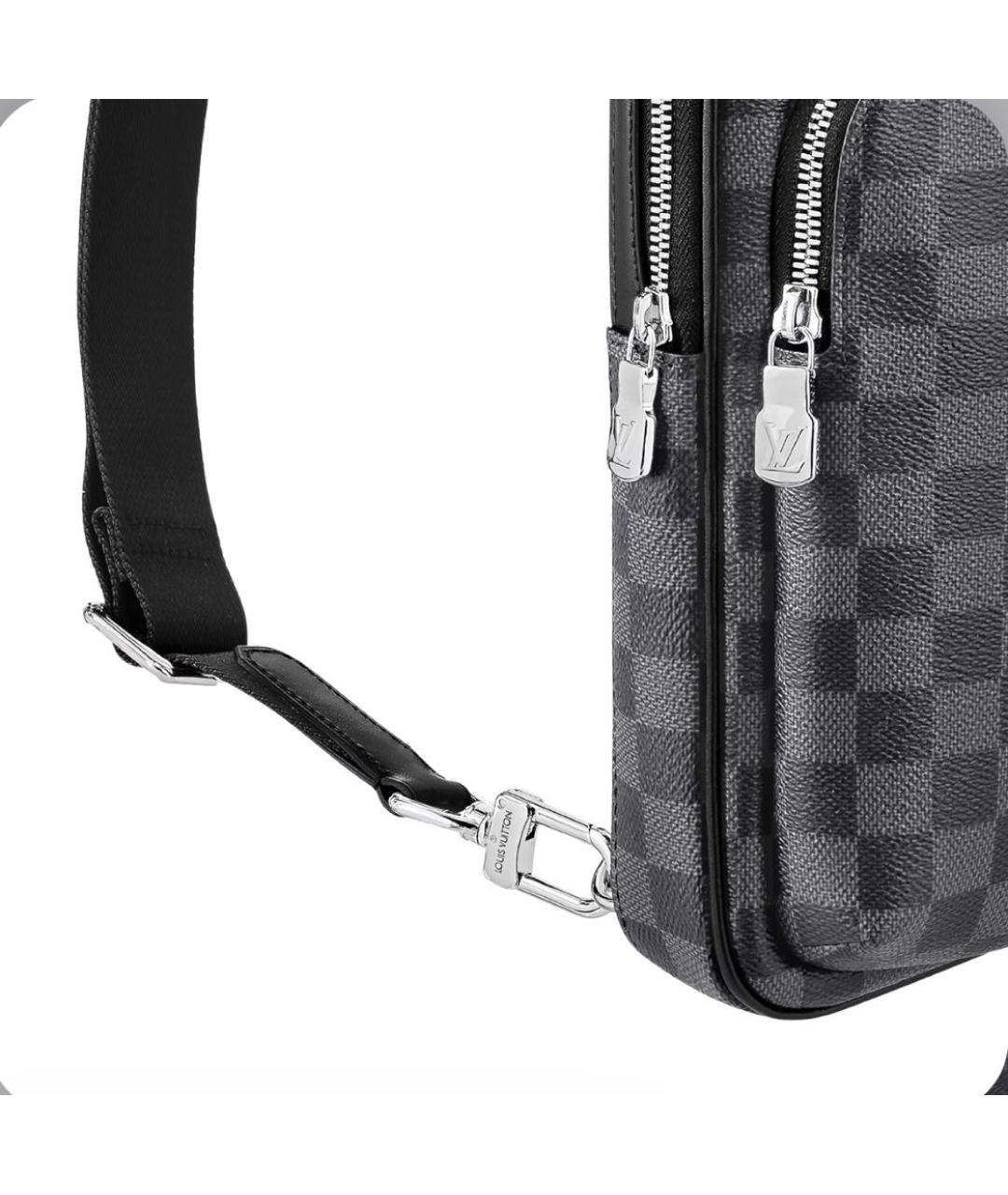 LOUIS VUITTON Антрацитовая сумка на плечо, фото 7