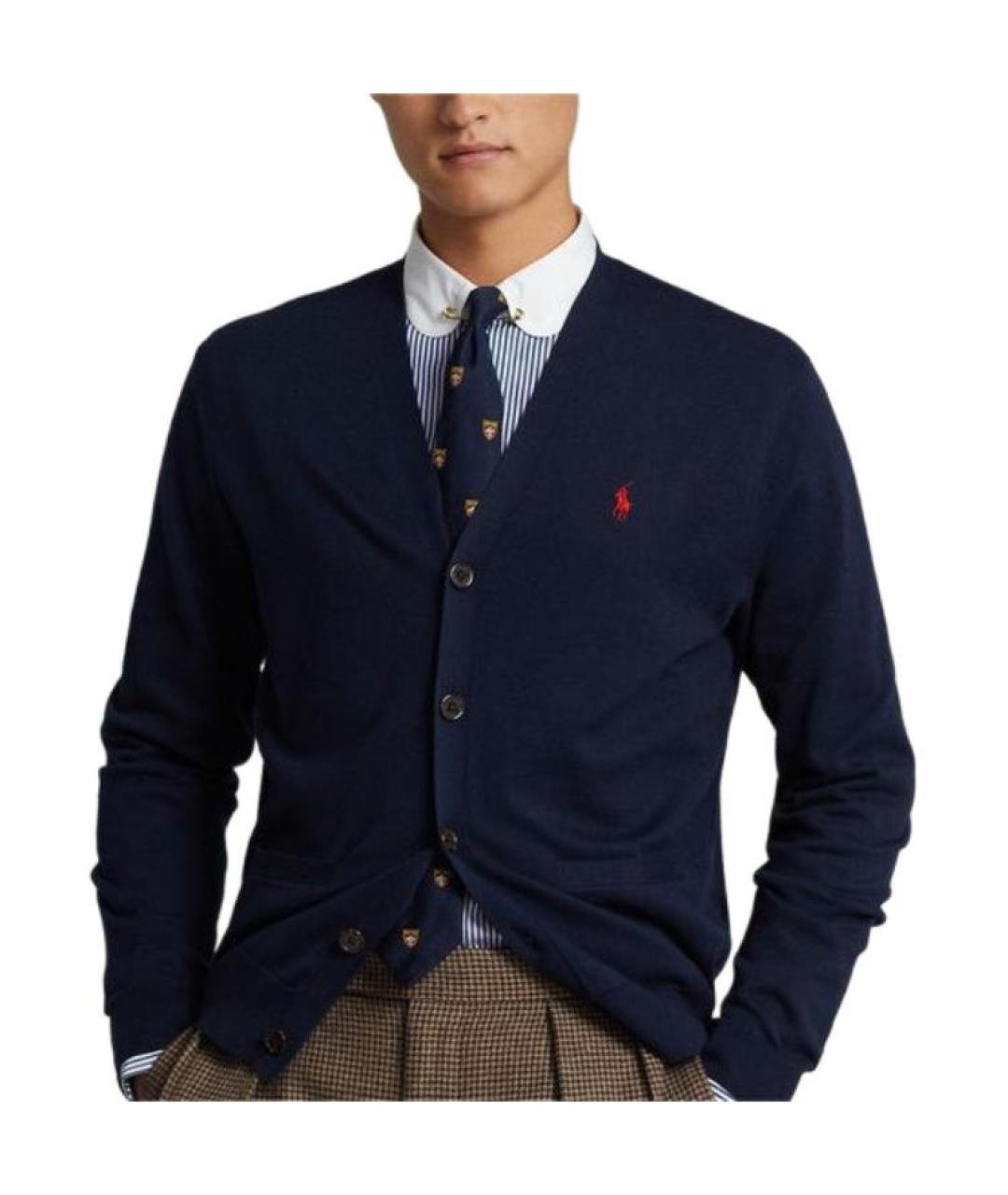POLO RALPH LAUREN Темно-синий кардиган, фото 3