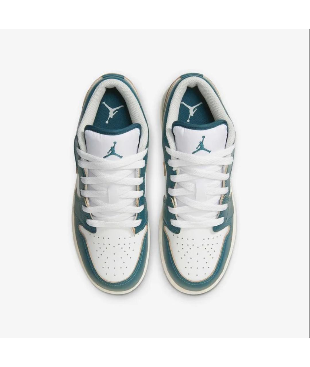 JORDAN Зеленые кожаные кроссовки, фото 3