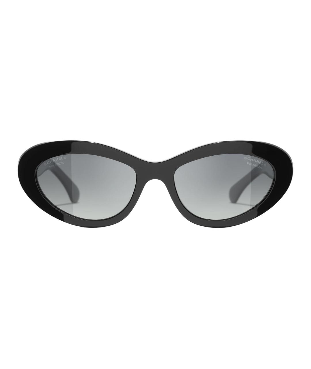 CHANEL Черные пластиковые солнцезащитные очки, фото 2