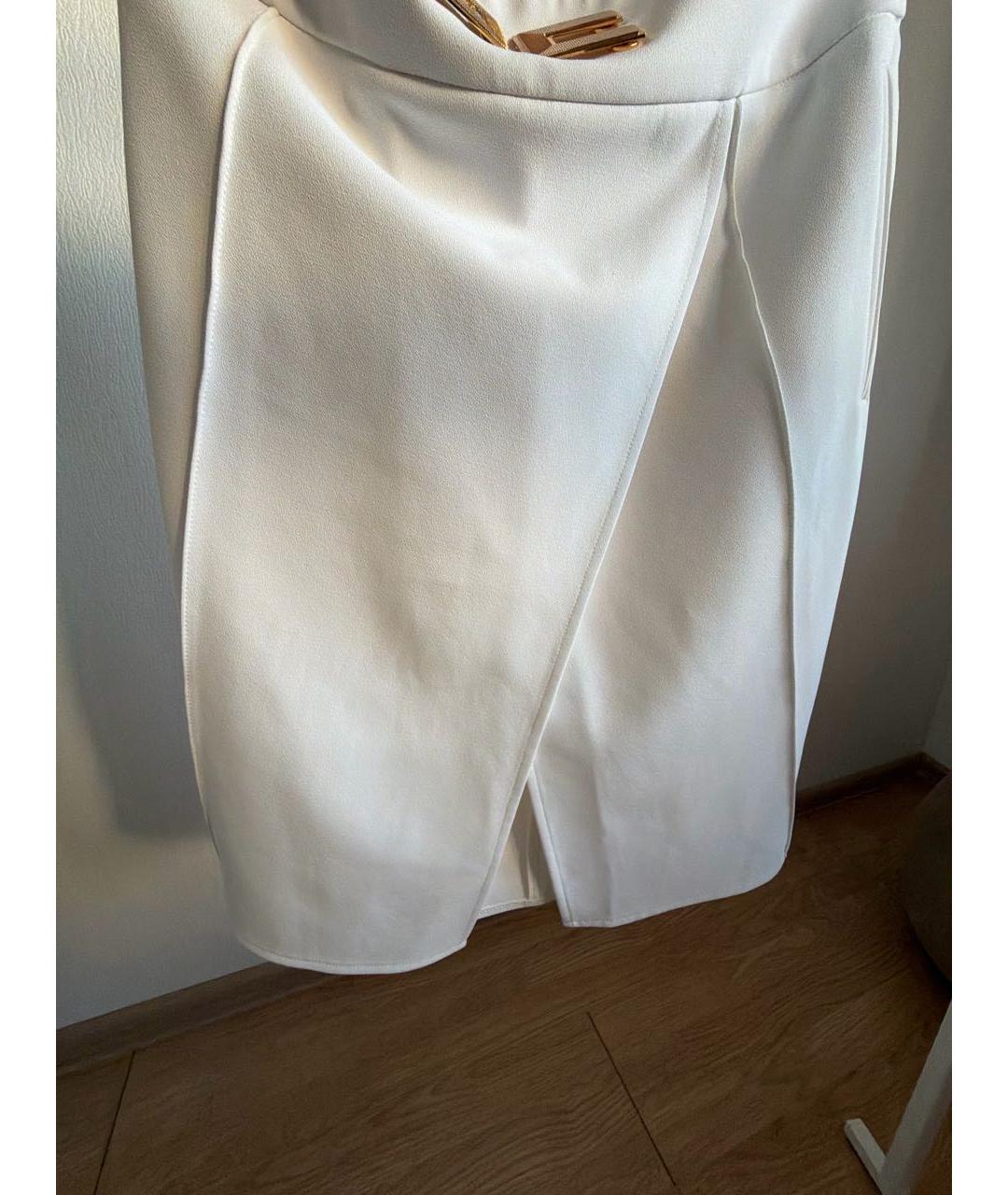 ELISABETTA FRANCHI Белая юбка миди, фото 4