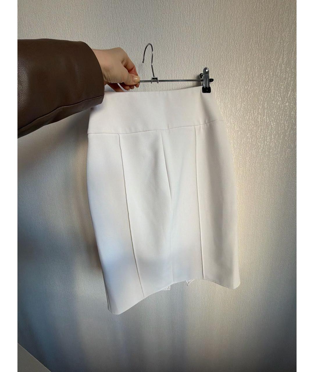 ELISABETTA FRANCHI Белая юбка миди, фото 2