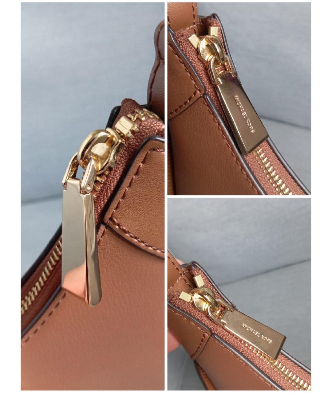 MICHAEL KORS Коричневая кожаная сумка через плечо, фото 8