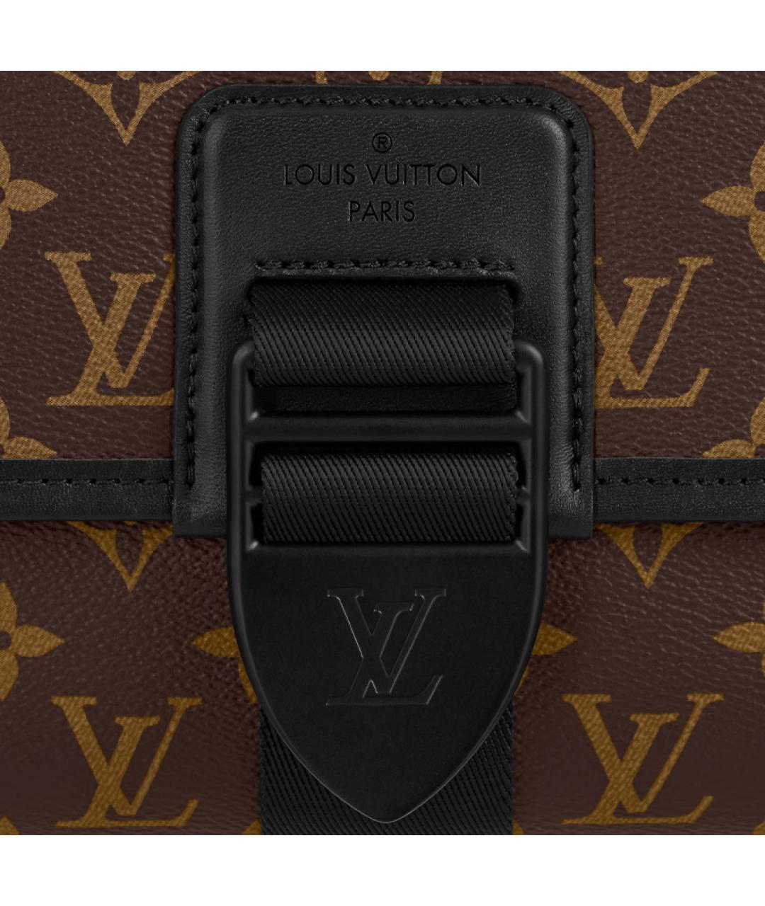 LOUIS VUITTON Коричневая сумка на плечо из канвы, фото 6