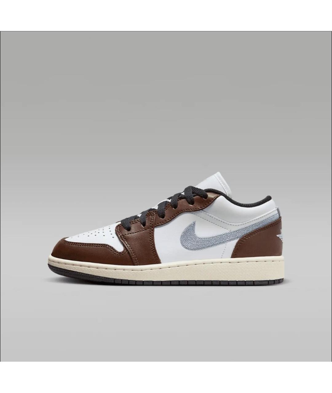 JORDAN Коричневые кожаные кроссовки, фото 8