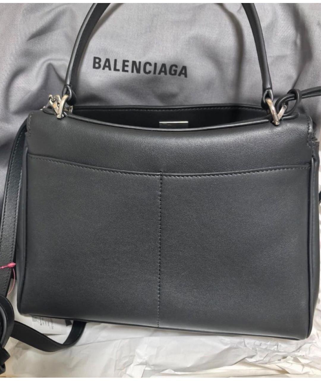 BALENCIAGA Черная кожаная сумка через плечо, фото 3