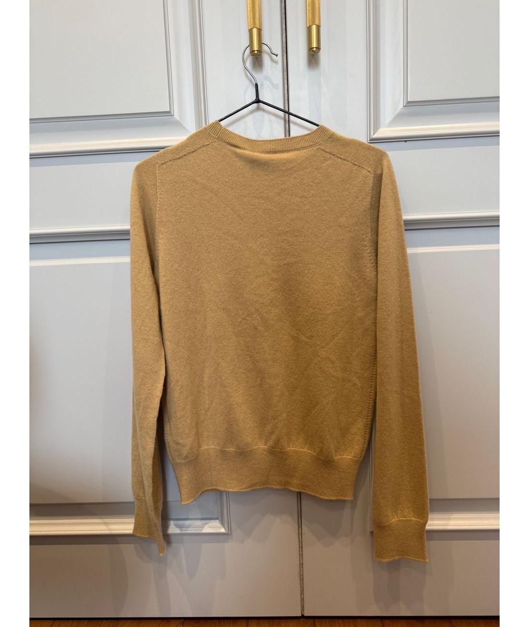 BURBERRY Горчичный кашемировый джемпер / свитер, фото 4