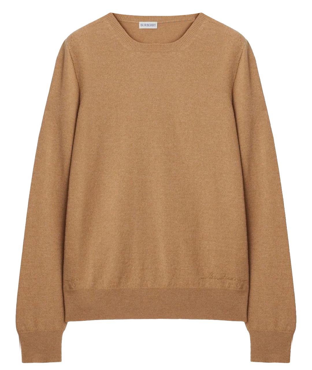 BURBERRY Горчичный кашемировый джемпер / свитер, фото 1