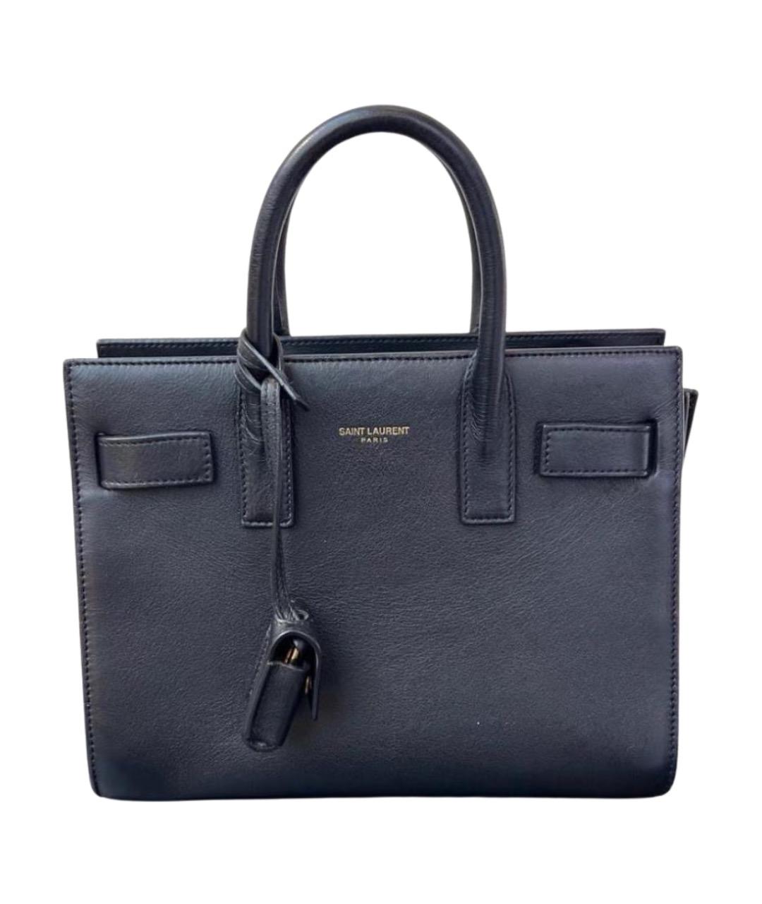 SAINT LAURENT Кожаная сумка с короткими ручками, фото 1