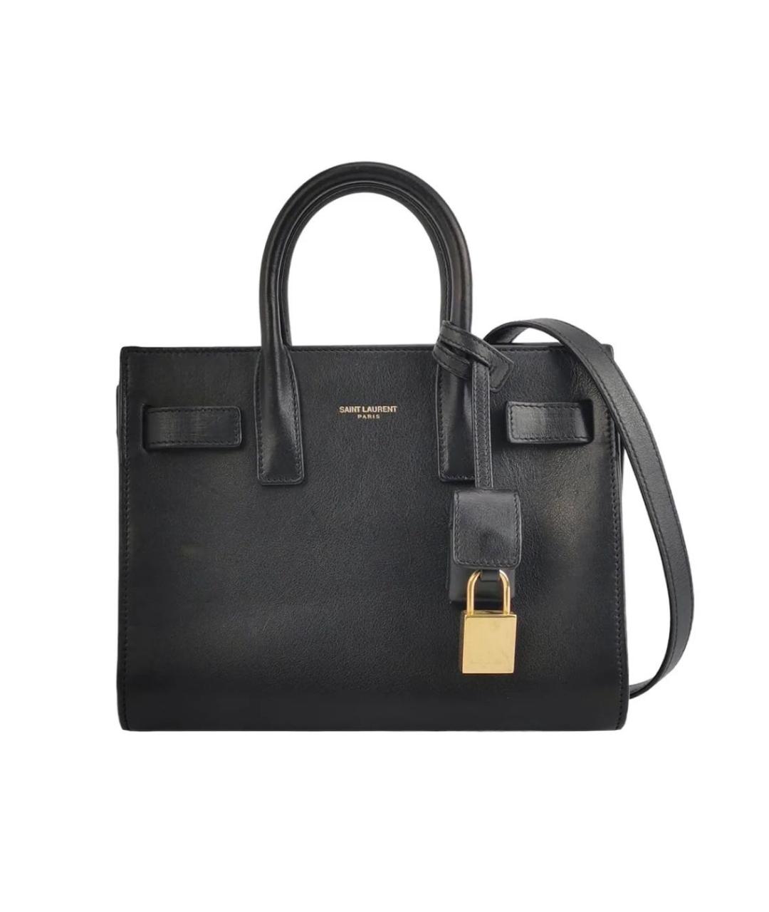 SAINT LAURENT Кожаная сумка с короткими ручками, фото 2