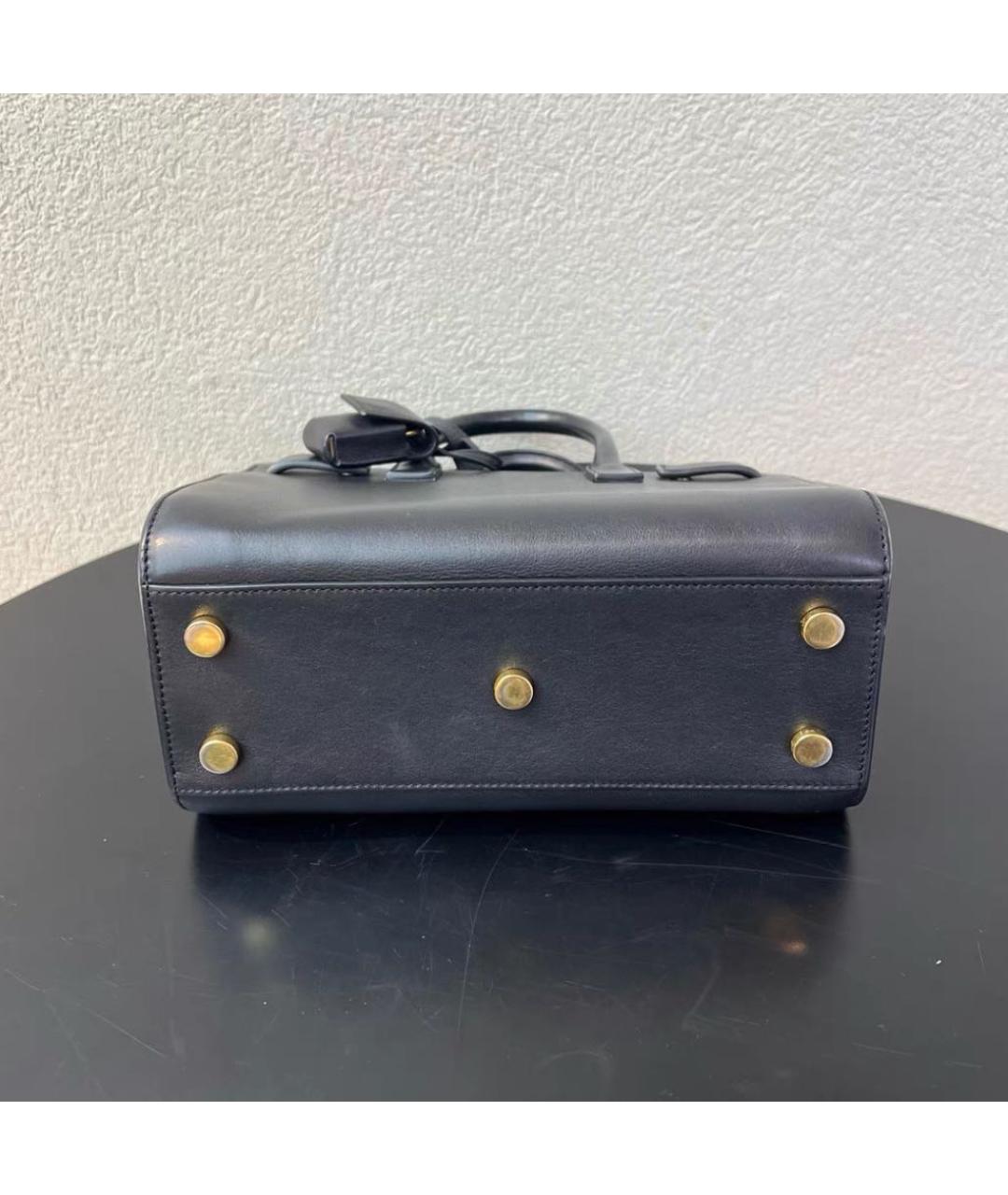 SAINT LAURENT Кожаная сумка с короткими ручками, фото 6